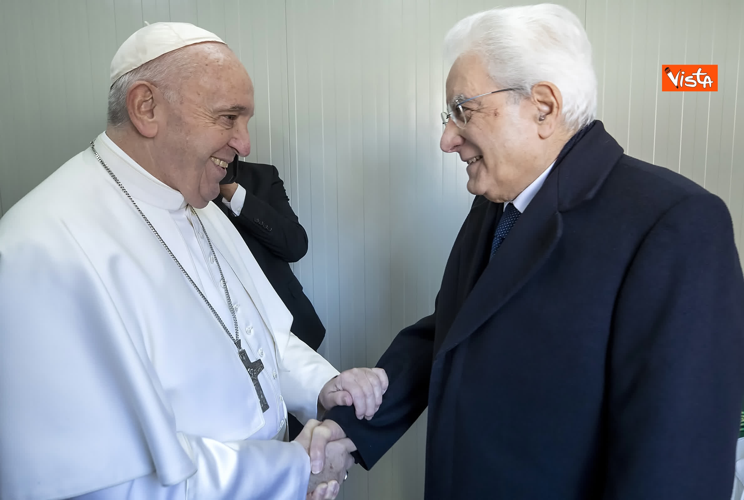 Papa Francesco Mattarella vista