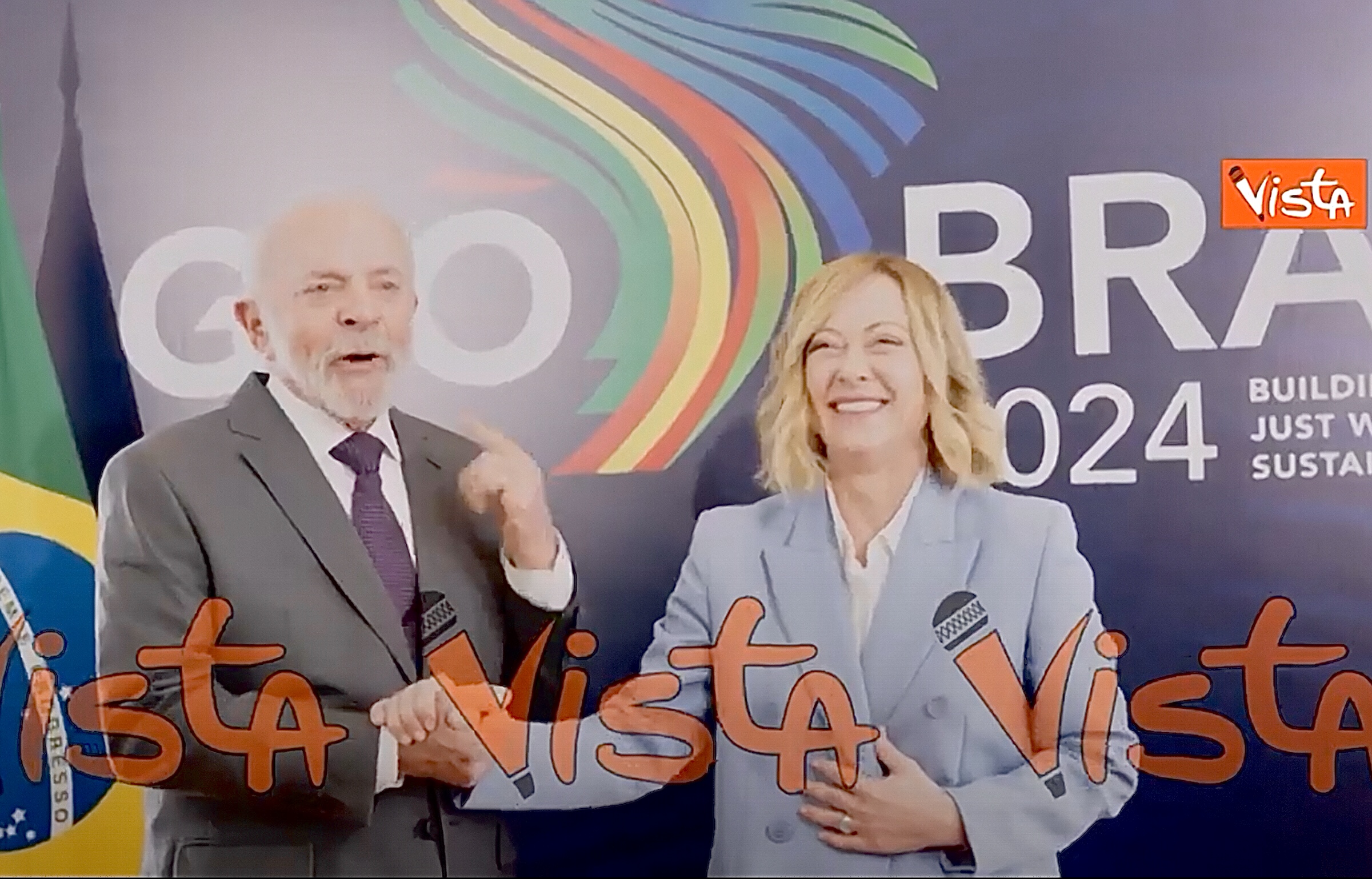 Meloni Lula g20 Brasile 2024 vista