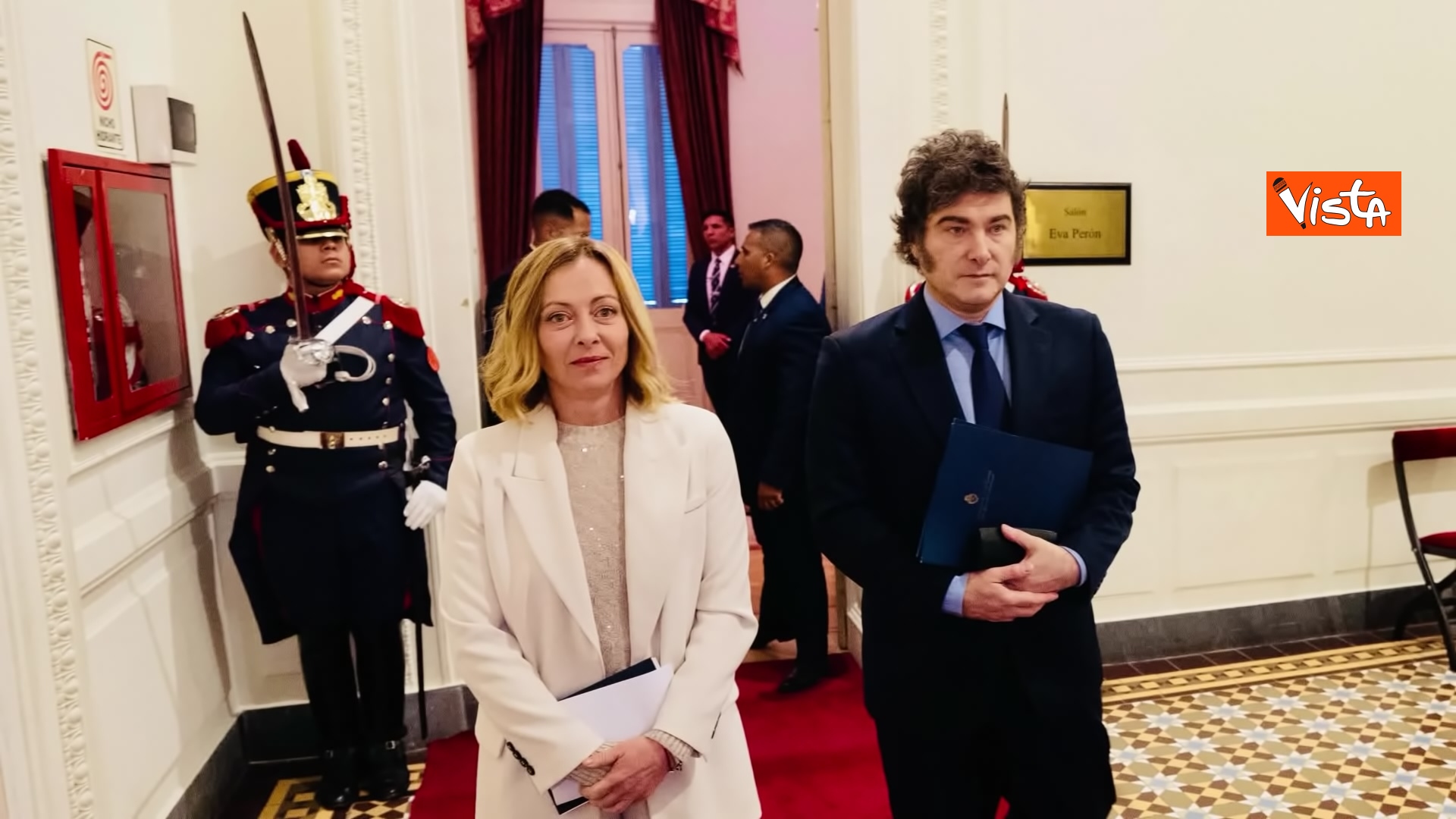 Giorgia Meloni Javier Milei vista